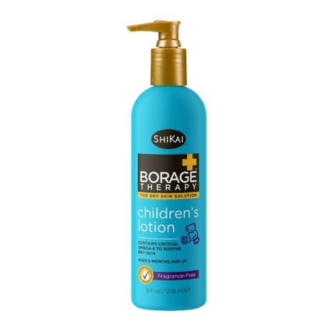 Shikai, Borage Therapy Children's Lotion Fragrance-Free, 8 OZ Shikai