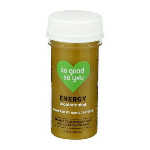 So Good So You, Energy Mango Spinach Probiotic Shot, 1.7 Oz(Case Of 12)