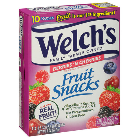 Fruit Snacks Berries N Cherries 8 Oz (Case Of 8) by Welch's
