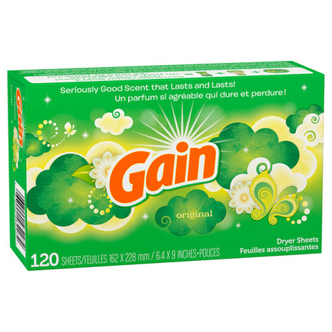 Original Dryer Sheets 120 Count (Case Of 6) by Gain
