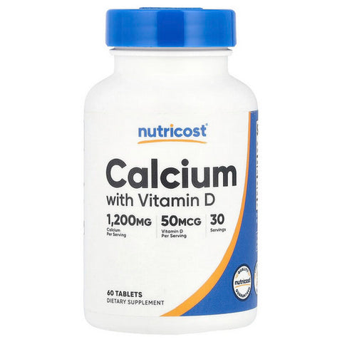 Calcium + Vitamin D3 Tablets 60 Count by Nutricost