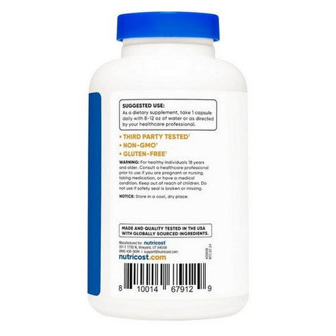 Nutricost, Apple Cider Vinegar Capsules, 500 Mg, 240 COunt Nutricost