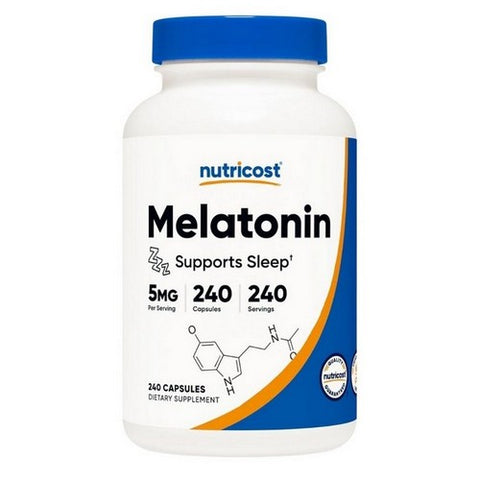 Nutricost, Melatonin Capsules, 5 Mg, 240 Count Nutricost
