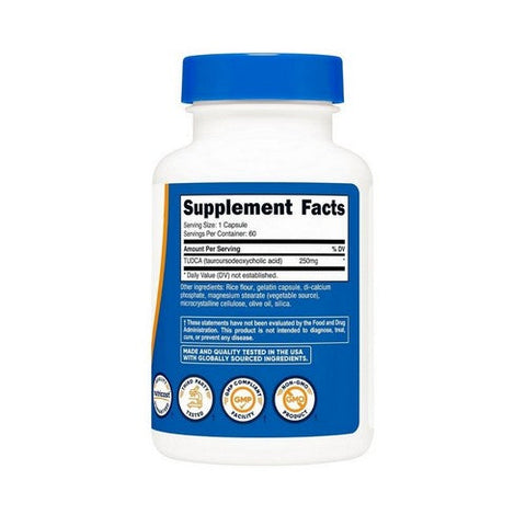 Nutricost, Tudca Capsules, 250 Mg, 60 Count Nutricost