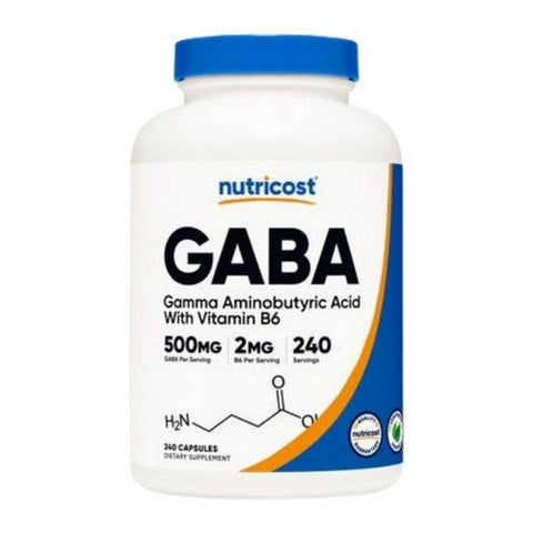 Nutricost, GABA Capsules + B6, 500/2 Mg, 240 Count Nutricost