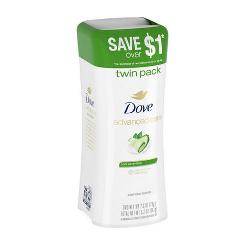 Beauty Advanced Care Cool Essentials 48 Hour Women's Antiperspirant And Deodorant 5.2 Oz (Case Of 3) by Dove