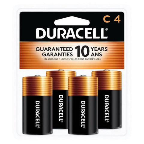 Duracell, Alkaline Batteries C, 4 Count