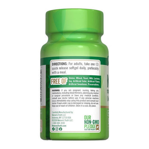 Nature's Truth, Vitamin K-2 Plus Vitamin D3, 50 Count Nature's Truth