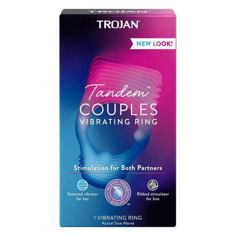 Trojan, Tandem Couples Vibrating Ring, 1 Count