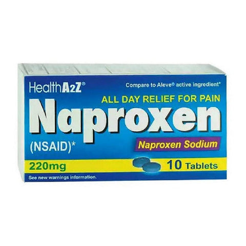 Health A2Z, All Day Relief Naproxen Sodium, 220 Mg, 10 Tablets