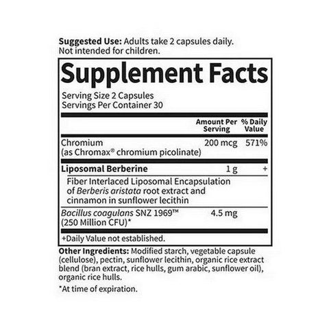 Garden of Life, Herbals Liposomal Berberine, 60 Count