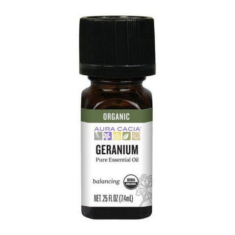 Aura Cacia, Aura Cacia Organic Geranium Essential Oil, 0.25 Oz