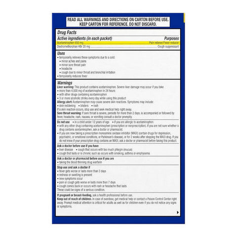 Theraflu, Severe Cold Relief Packets Daytime Formula Berry Burst, 6 Count