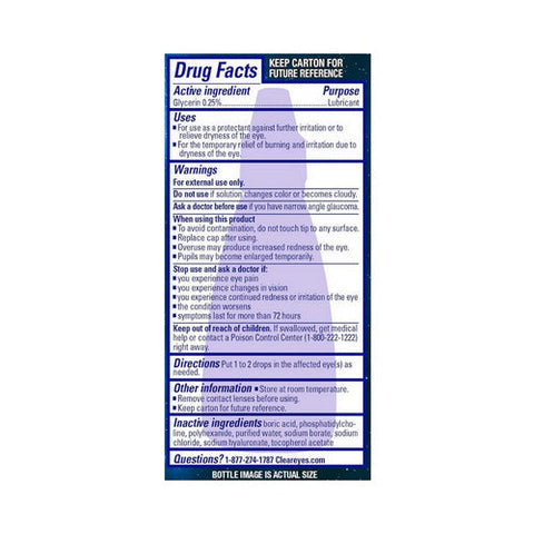Clear Eyes, Nighttime Restoring Eyes Drops, 0.5 Oz