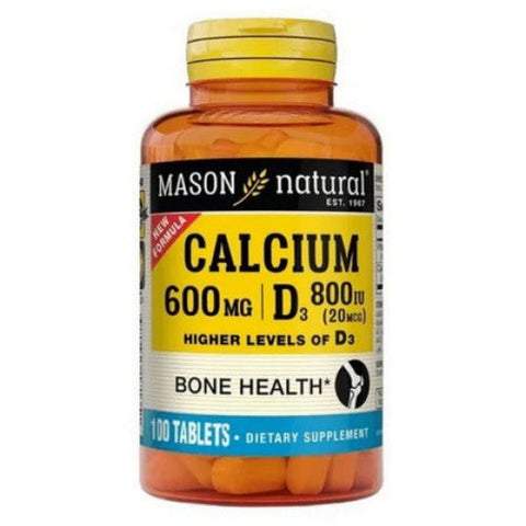 Mason, Calcium And Vitamin D3, 600 Mg / 20 Mcg, 100 Tabs