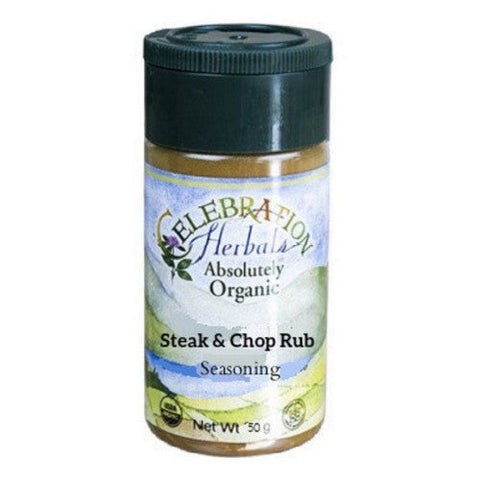 Celebration Herbals, Organic Steak And Chop Rub, 1.76 Oz Celebration Herbals