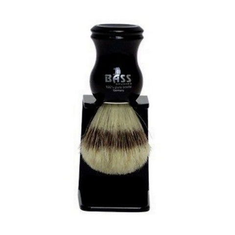Bass Brushes, SB6 Jet Black Shaving Brush With Natural Bristles, 1 Count Bass Brushes