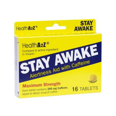 Health A2Z, Stay Awake Max, 200 Mg, 16 Tabs Health A2Z