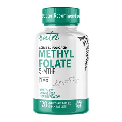 5 MTHF L Methyl Folate 120 Vegan Tablets by Nature's Fusions