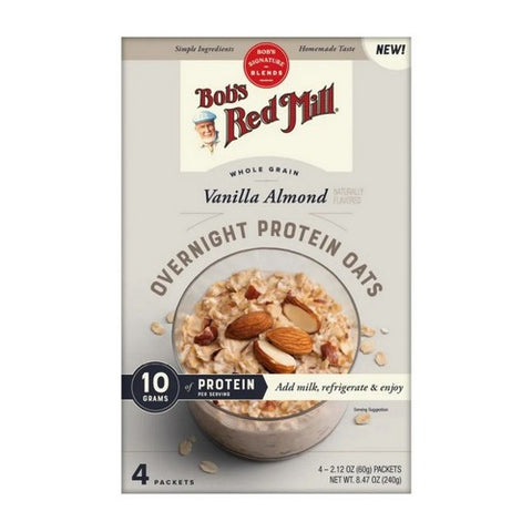 Overnight Protein Oats Vanilla Almond 4 Count by Bobs Red Mill