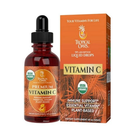 Organic Vitamin C Drops For Adults And Kids 4 Oz by Tropical Oasis