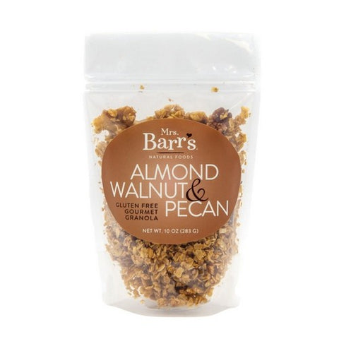 Almond Walnut And Pecan Granola 10 Oz by Mrs. Barrs Natural Foods