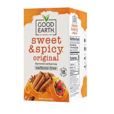 Good Earth Teas, Herbal Tea Caffeine Free Sweet & Spicy, 18 Bags