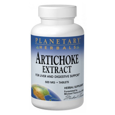 Planetary Herbals, Artichoke Extract, 500 mg, 120 Tabs Planetary Herbals