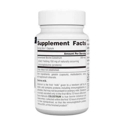 Source Naturals, Colostrum, 500 MG, 30 Caps