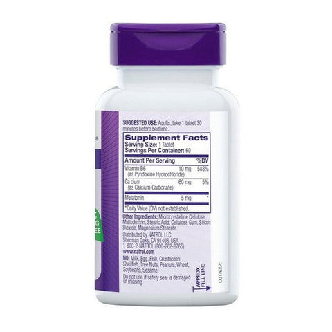 Natrol, MELATONIN, 5 MG, 60 Tabs Natrol