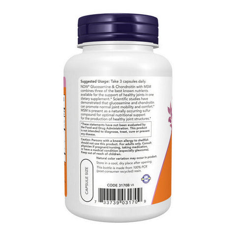 Now Foods, Glucosamine & Chondroitin with MSM, 90 Caps Now Foods