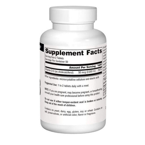 Source Naturals, Vitamin D, 1000 IU, 100 Tabs Source Naturals