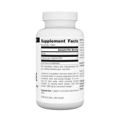 Source Naturals, L-Arginine, 1000 Mg, 100 Tabs