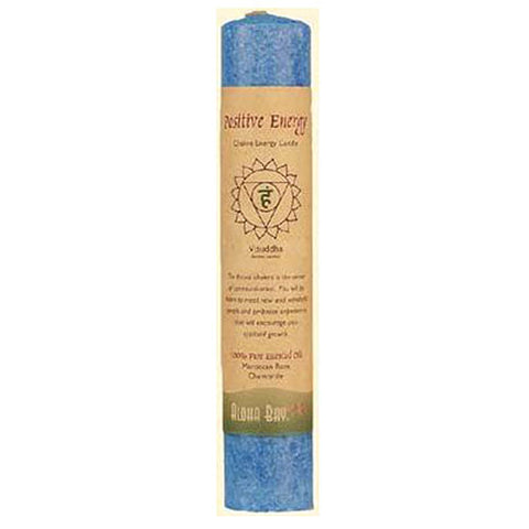 Aloha Bay, Candle, Chakra Pillar, (Positive energy) Blue