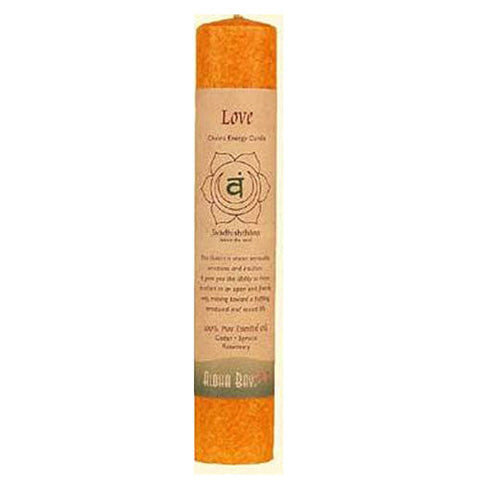 Aloha Bay, Chakra Pillar Candle Holder, Orange