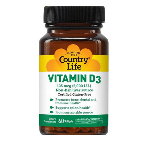 Vitamin D3 60 Softgels by Country Life