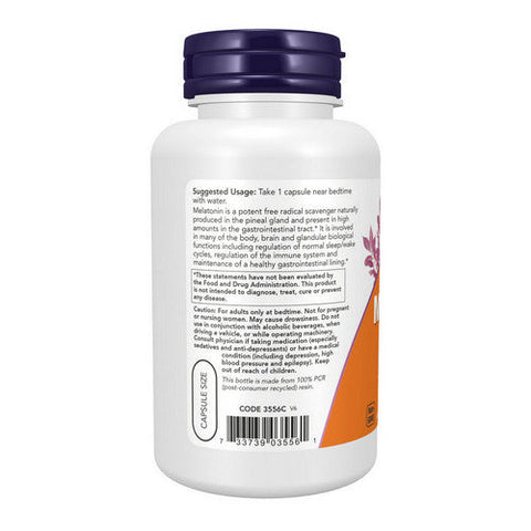 Now Foods, Melatonin, 5 Mg, 180 Veg Caps Now Foods