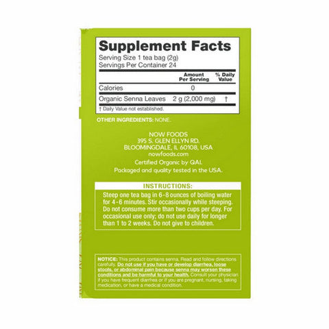 Now Foods, Senna Tea, 24 pk