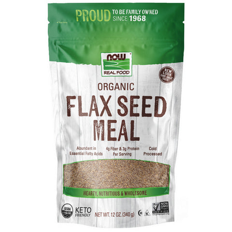 Flax Seed Organic Meal 12 oz by Now Foods
