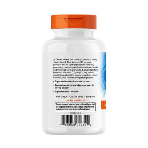 Doctors Best, Vitamin D3, 125 mcg, 360 Softgels Doctors Best
