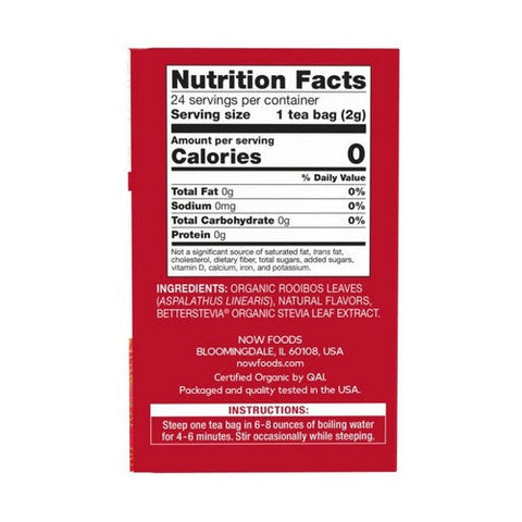 Now Foods, Better Off Red Rooibos Tea, Vanilla Citrus Blush 24 bags