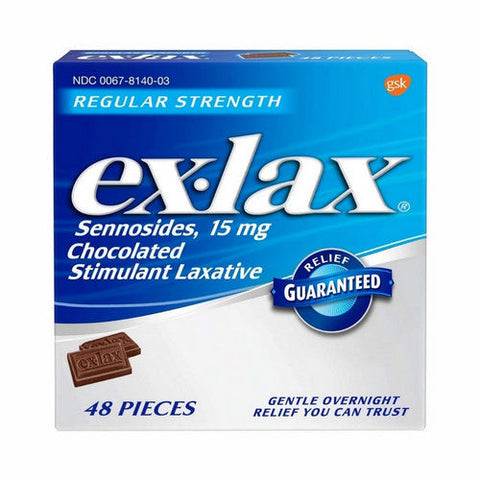 Novartis Consm Hlth Inc, Ex-Lax Chocolated Stimulant Laxative Pieces Regular Strength, Box Of 1 Ex-Lax