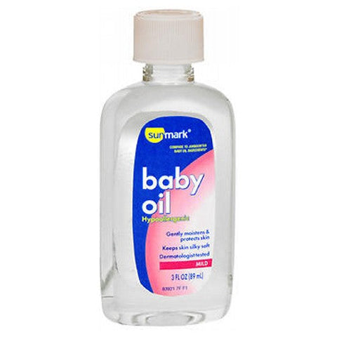 Sunmark, Baby Oil Hypoallergenic, 3 oz